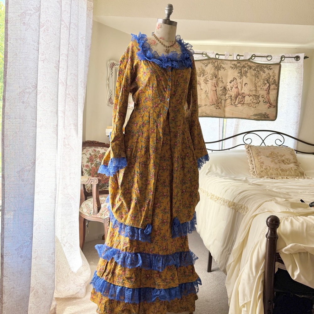 Victorian floral costume